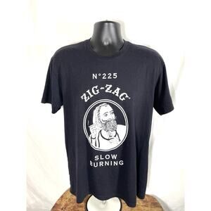 Zig-Zag Slow Burning Graphic Tee Black Large